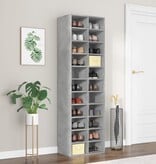 VidaXL Schoenenkast 54x34x183 cm bewerkt hout betongrijs