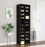 VidaXL Schoenenkast 54x34x183 cm bewerkt hout zwart