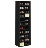VidaXL Schoenenkast 54x34x183 cm bewerkt hout zwart