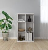 VidaXL Boekenkast/dressoir 66x30x98 cm bewerkt hout hoogglans wit