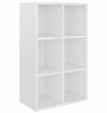 VidaXL Boekenkast/dressoir 66x30x98 cm bewerkt hout hoogglans wit