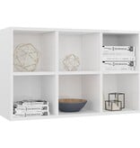 VidaXL Boekenkast/dressoir 66x30x98 cm bewerkt hout hoogglans wit