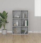 VidaXL Boekenkast/dressoir 66x30x98 cm bewerkt hout betongrijs