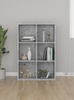 VidaXL Boekenkast/dressoir 66x30x98 cm bewerkt hout betongrijs