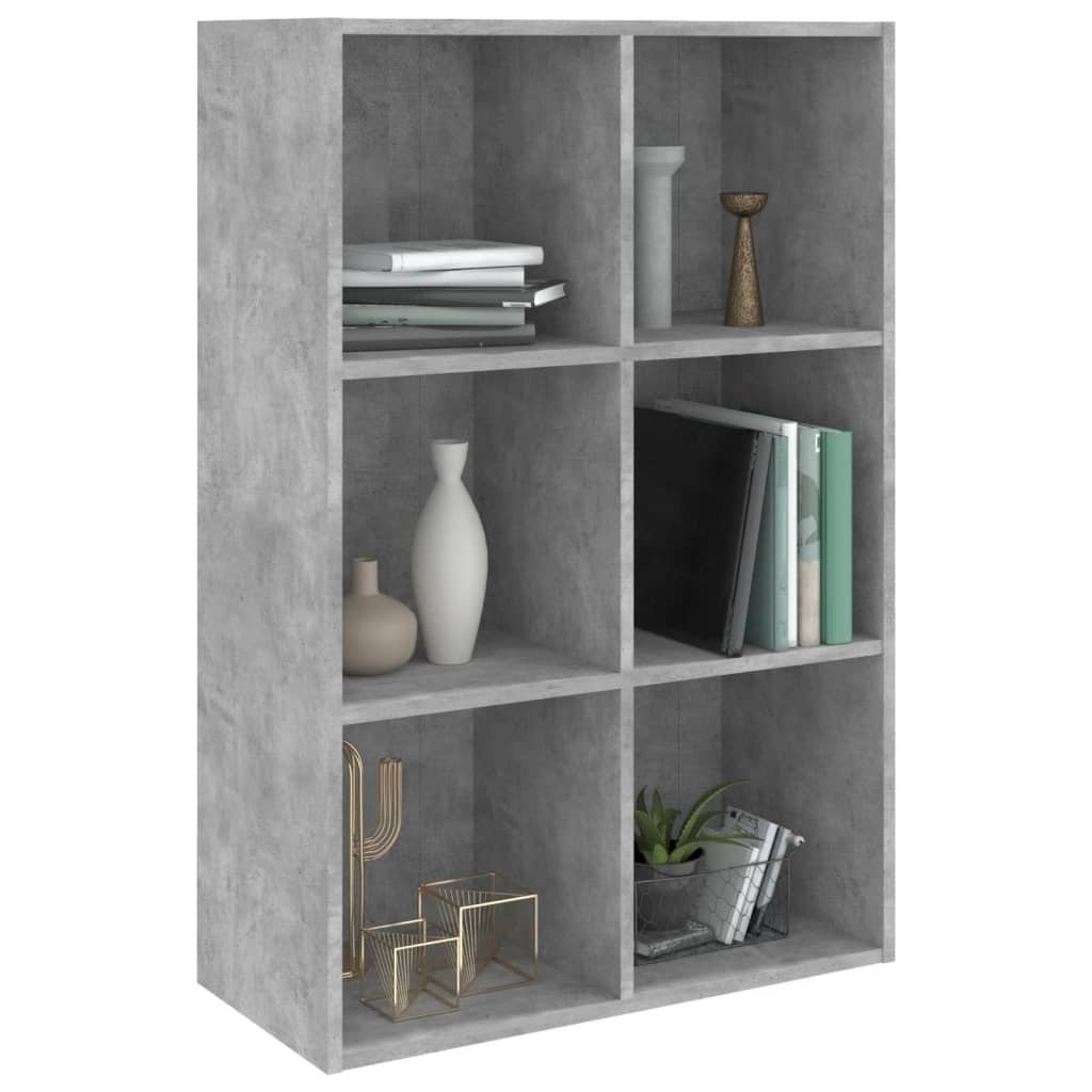 VidaXL Boekenkast/dressoir 66x30x98 cm bewerkt hout betongrijs