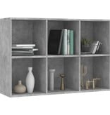 VidaXL Boekenkast/dressoir 66x30x98 cm bewerkt hout betongrijs