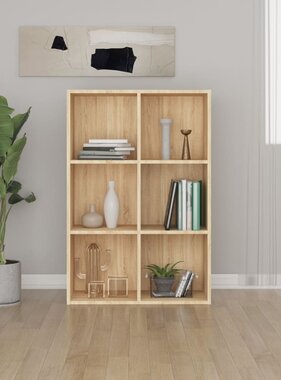 VidaXL Boekenkast/dressoir 66x30x98 cm bewerkt hout sonoma eikenkleur