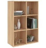 VidaXL Boekenkast/dressoir 66x30x98 cm bewerkt hout sonoma eikenkleur