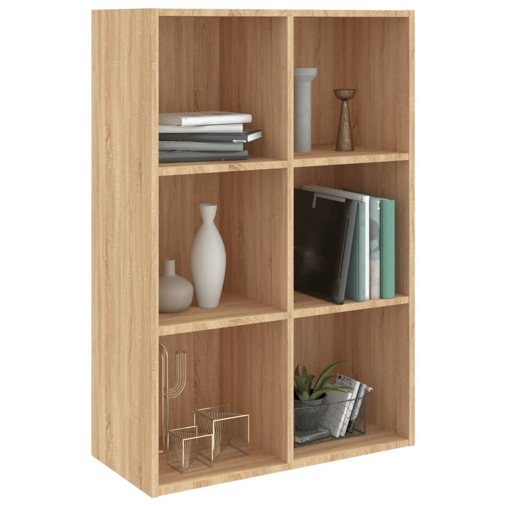 VidaXL Boekenkast/dressoir 66x30x98 cm bewerkt hout sonoma eikenkleur