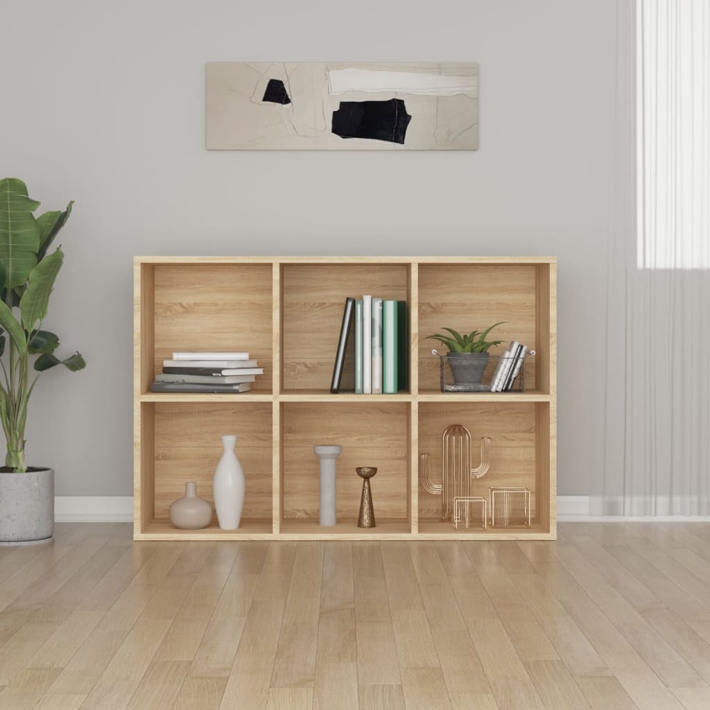 VidaXL Boekenkast/dressoir 66x30x98 cm bewerkt hout sonoma eikenkleur