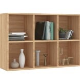 VidaXL Boekenkast/dressoir 66x30x98 cm bewerkt hout sonoma eikenkleur