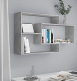 VidaXL Wandschappen 104x20x58,5 cm bewerkt hout betongrijs
