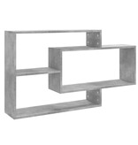 VidaXL Wandschappen 104x20x58,5 cm bewerkt hout betongrijs