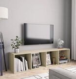 VidaXL Boekenkast/tv-meubel 143x30x36 cm sonoma eikenkleurig