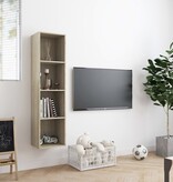VidaXL Boekenkast/tv-meubel 143x30x36 cm sonoma eikenkleurig