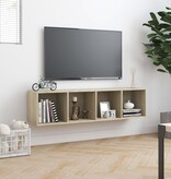 VidaXL Boekenkast/tv-meubel 143x30x36 cm sonoma eikenkleurig