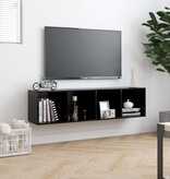 VidaXL Boekenkast/tv-meubel 143x30x36 cm zwart