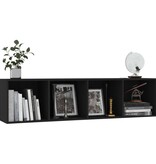 VidaXL Boekenkast/tv-meubel 143x30x36 cm zwart