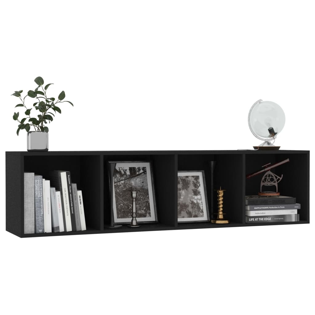 VidaXL Boekenkast/tv-meubel 143x30x36 cm zwart