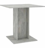 VidaXL Eettafel 80x80x75 cm bewerkt hout betongrijs