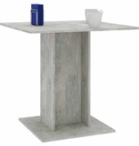 VidaXL Eettafel 80x80x75 cm bewerkt hout betongrijs