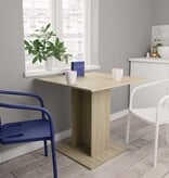 VidaXL Eettafel 80x80x75 cm spaanplaat sonoma eikenkleurig