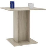 VidaXL Eettafel 80x80x75 cm spaanplaat sonoma eikenkleurig