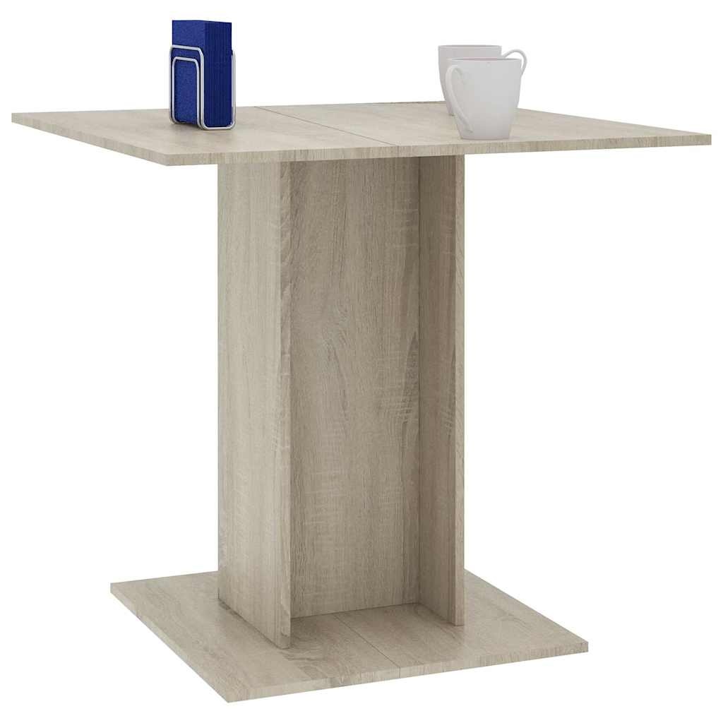 VidaXL Eettafel 80x80x75 cm spaanplaat sonoma eikenkleurig