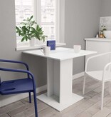 VidaXL Eettafel 80x80x75 cm bewerkt hout wit