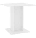 VidaXL Eettafel 80x80x75 cm bewerkt hout wit