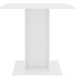 VidaXL Eettafel 80x80x75 cm bewerkt hout wit