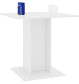VidaXL Eettafel 80x80x75 cm bewerkt hout wit