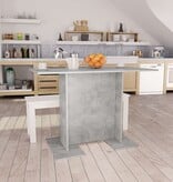 VidaXL Eettafel 110x60x75 cm bewerkt hout betongrijs