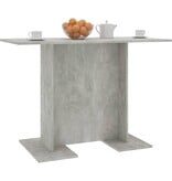 VidaXL Eettafel 110x60x75 cm bewerkt hout betongrijs