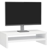 VidaXL Monitorstandaard 42x24x13 cm bewerkt hout hoogglans wit