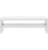 VidaXL Monitorstandaard 42x24x13 cm bewerkt hout hoogglans wit