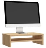 VidaXL Monitorstandaard 42x24x13 cm bewerkt hout sonoma eikenkleurig