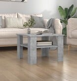 VidaXL Salontafel 60x60x42 cm bewerkt hout betongrijs