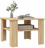VidaXL Salontafel 60x60x42 cm bewerkt hout sonoma eikenkleurig