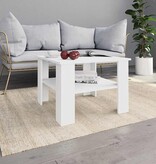 VidaXL Salontafel 60x60x42 cm bewerkt hout wit
