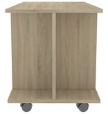 VidaXL Tv-meubel met wieltjes 80x40x45 cm bewerkt hout sonoma eiken