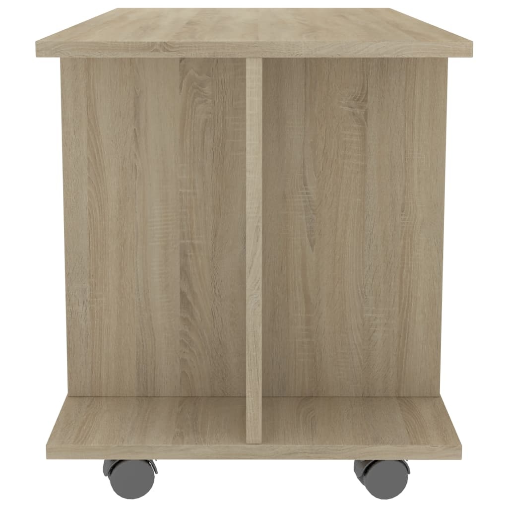 VidaXL Tv-meubel met wieltjes 80x40x45 cm bewerkt hout sonoma eiken
