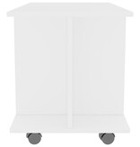 VidaXL Tv-meubel met wieltjes 80x40x45 cm bewerkt hout wit