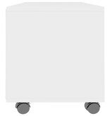 VidaXL Tv-meubel met wieltjes 90x35x35 cm bewerkt hout wit