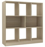 VidaXL Boekenkast 97,5x29,5x100 cm bewerkt hout sonoma eikenkleurig