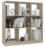 VidaXL Boekenkast 97,5x29,5x100 cm bewerkt hout sonoma eikenkleurig