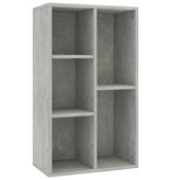 VidaXL Boekenkast/dressoir 50x25x80 cm bewerkt hout betongrijs
