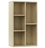 VidaXL Boekenkast/dressoir 50x25x80 cm bewerkt hout sonoma eikenkleur