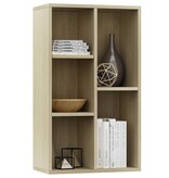 VidaXL Boekenkast/dressoir 50x25x80 cm bewerkt hout sonoma eikenkleur