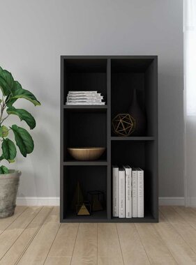 VidaXL Boekenkast/dressoir 50x25x80 cm bewerkt hout zwart